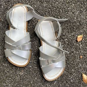 Salt Water sandals silver size 1
